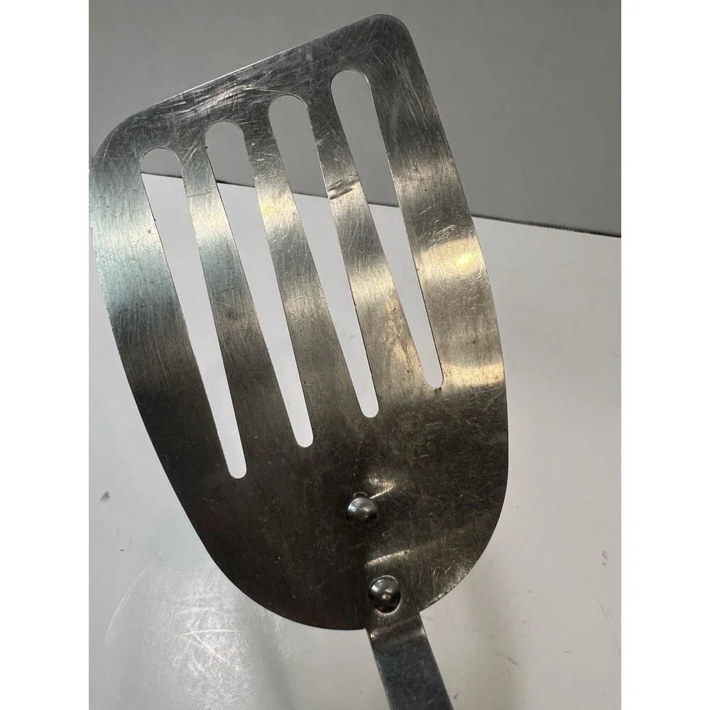 Vintage Ekco Kitchen Utensils 2 Spatula Slotted Spoon Set Of 3 Long Handled